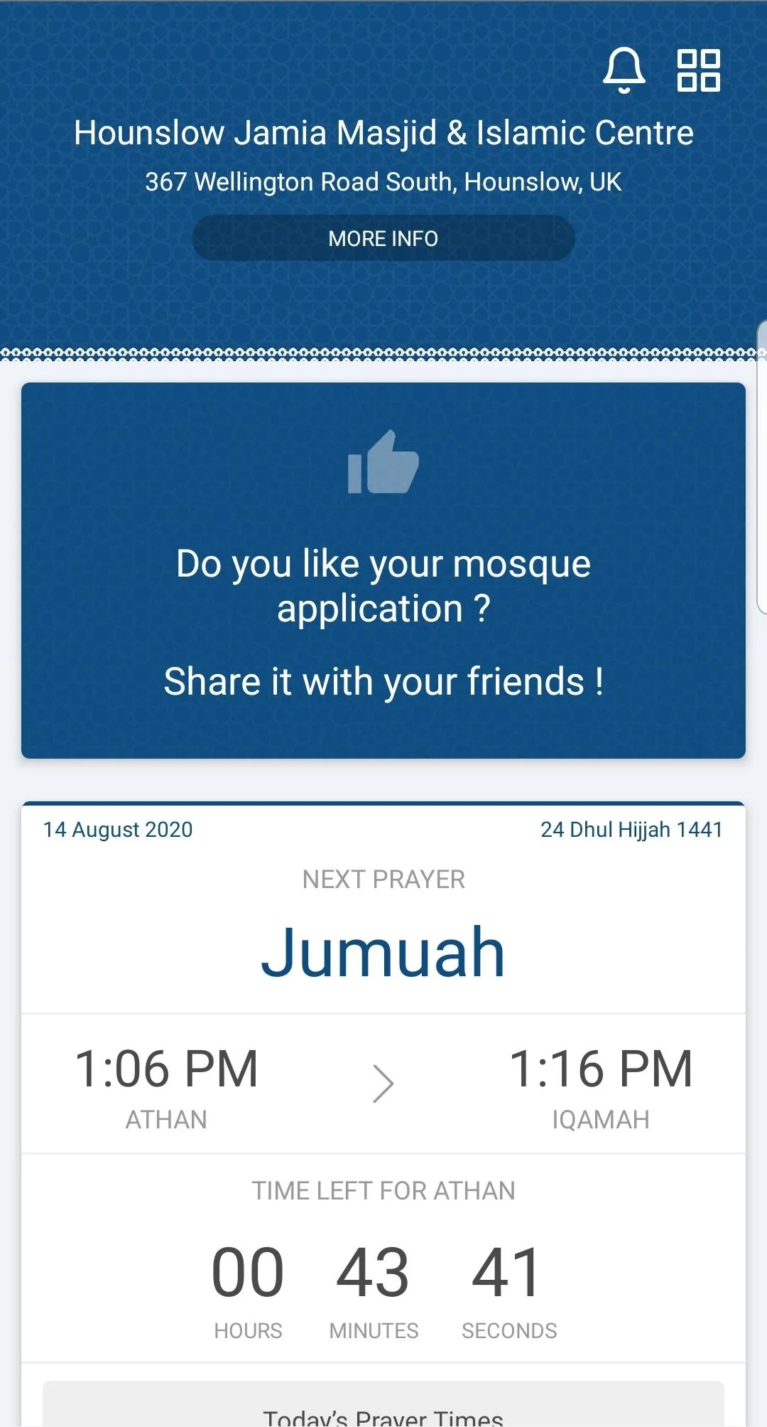 Hounslow Jamia Masjid | Indus Appstore | Screenshot