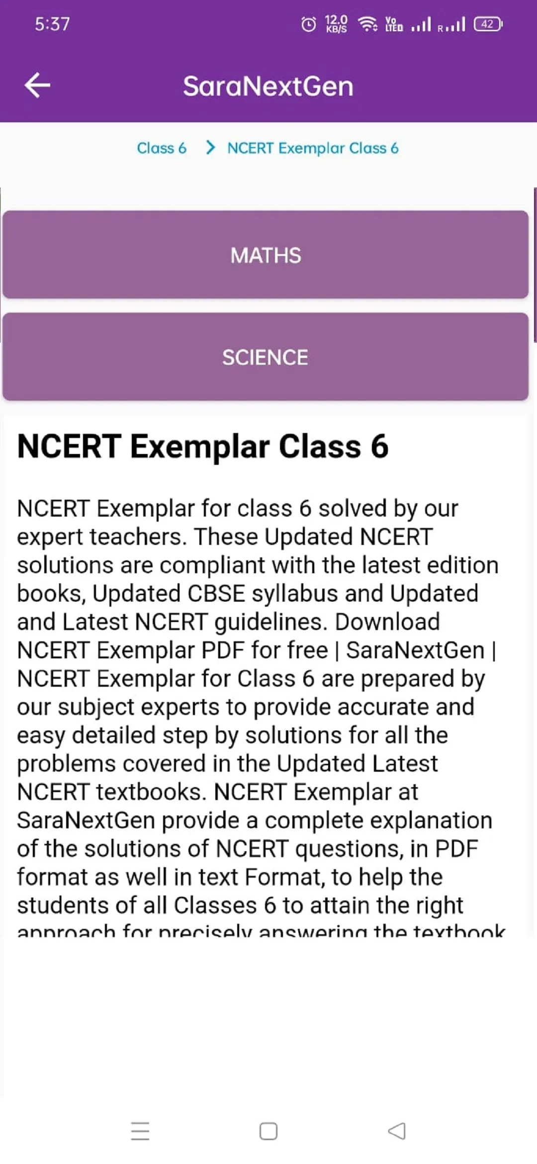 Ncert Exemplar Class 6 Books | Indus Appstore | Screenshot