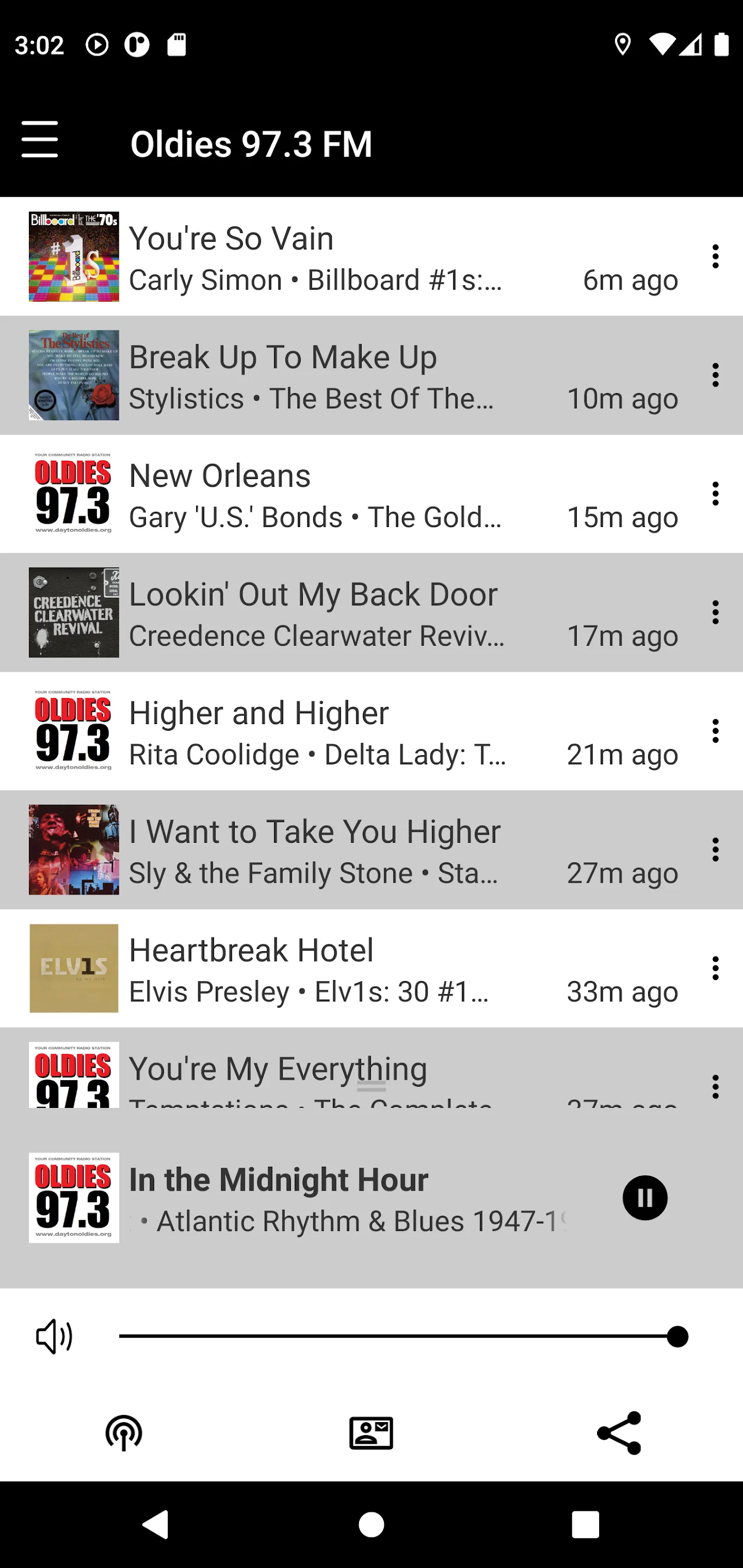 Oldies 97.3 WSWO-LP | Indus Appstore | Screenshot