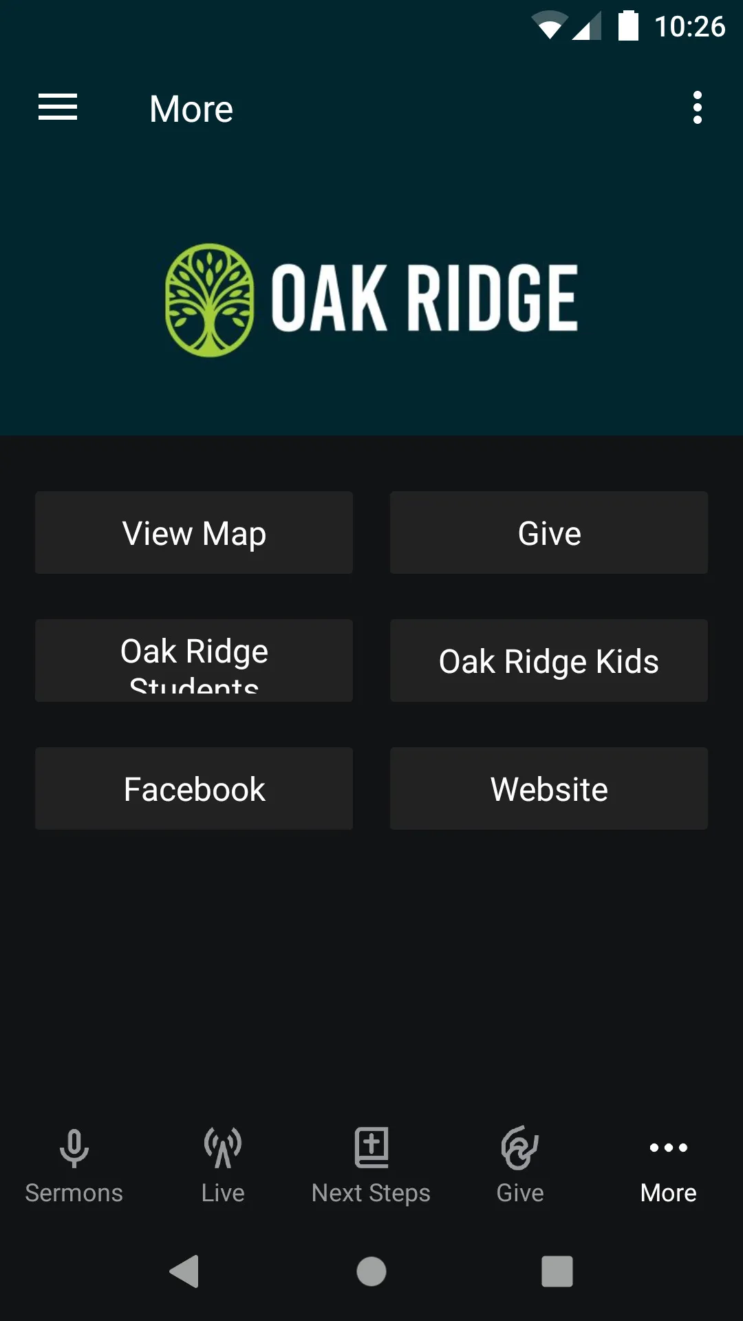 Oak Ridge Church | Indus Appstore | Screenshot