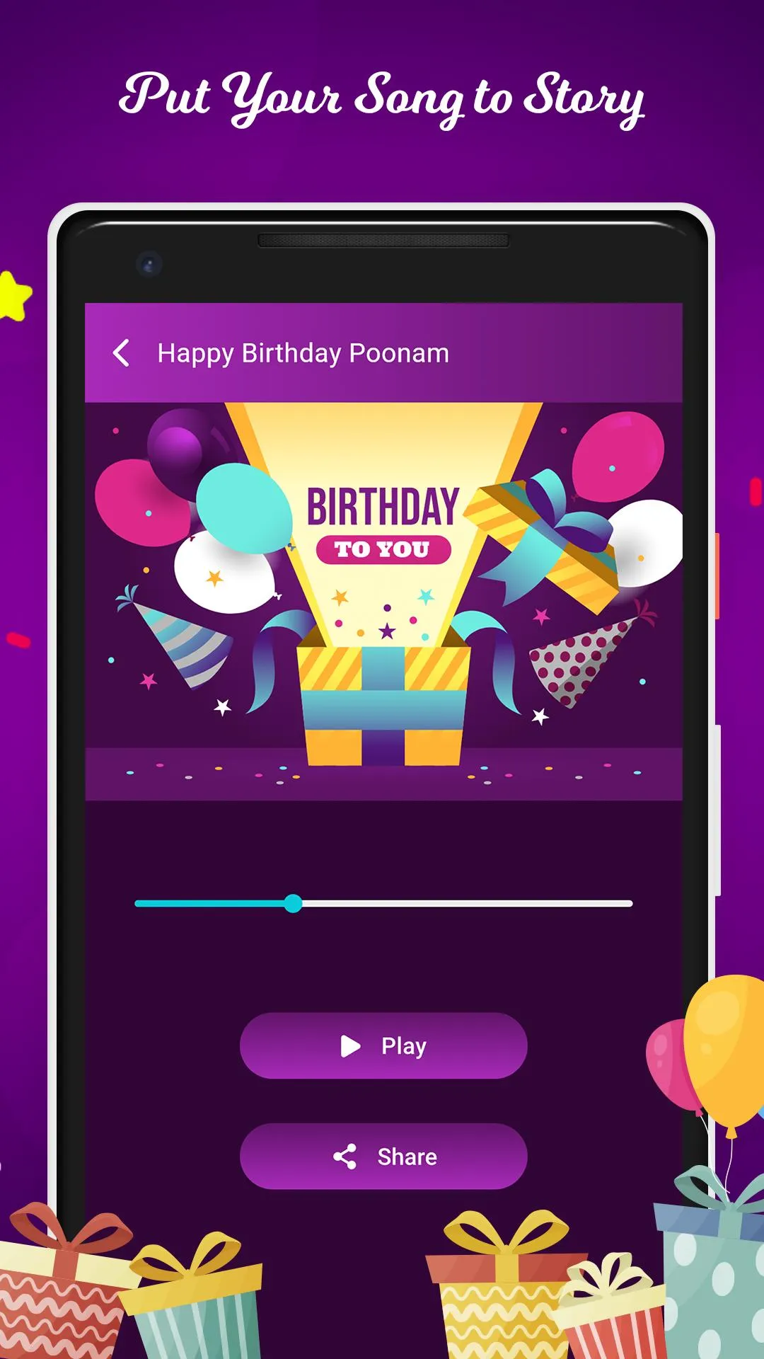 Birthday Song Maker With Name | Indus Appstore | Screenshot