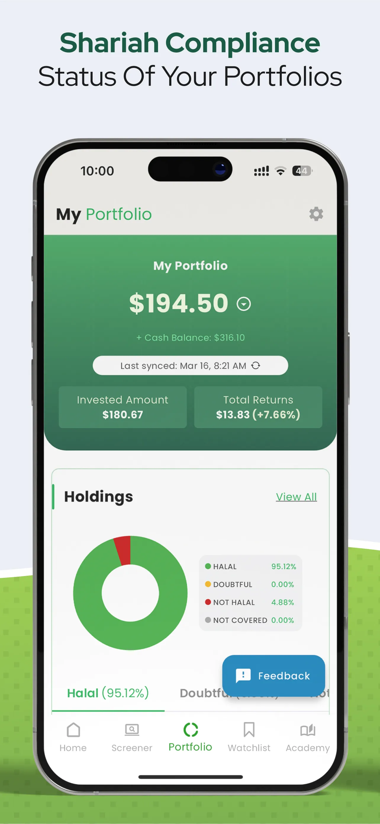 Musaffa: Halal Stocks & ETFs | Indus Appstore | Screenshot