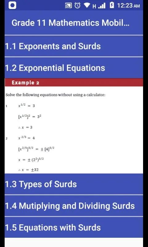 Grade 11 Mathematics | Indus Appstore | Screenshot