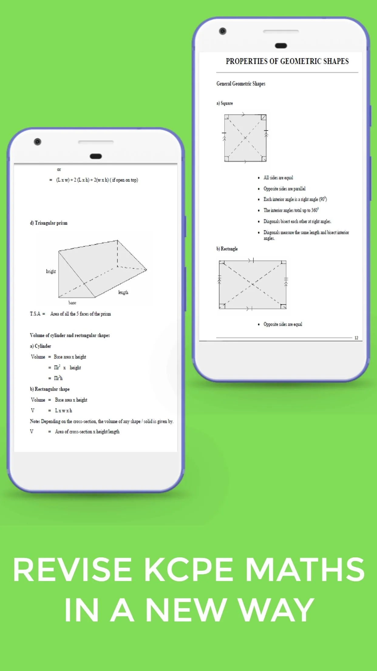 Kcpe Math Formulas + Examples | Indus Appstore | Screenshot