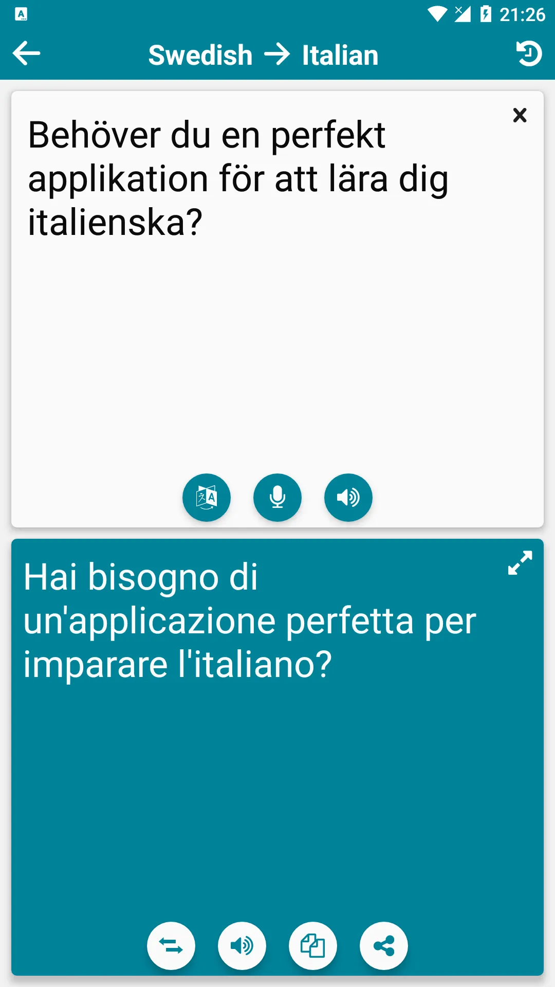 Italian - Swedish | Indus Appstore | Screenshot