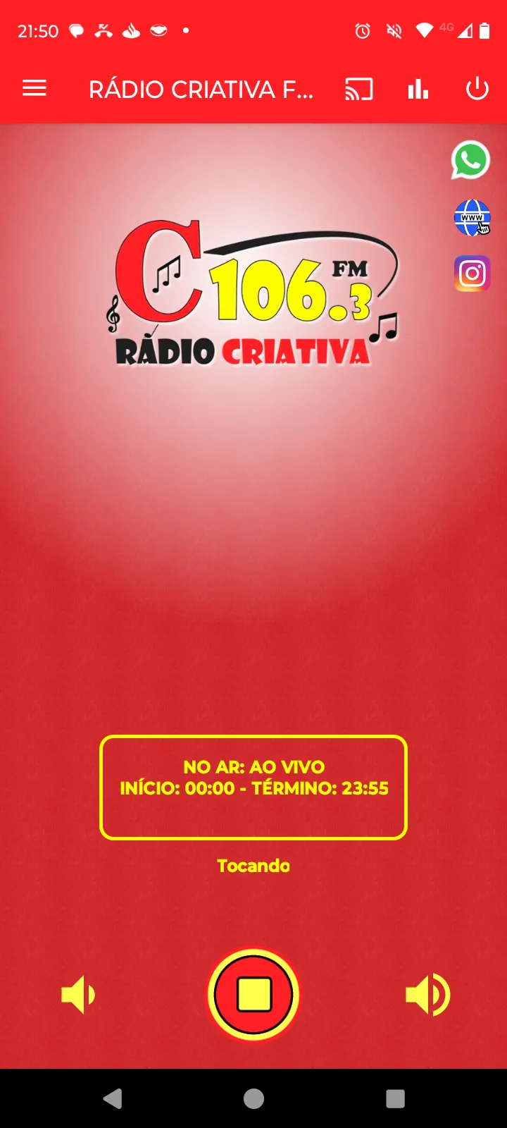 RÁDIO CRIATIVA FM 106,3 | Indus Appstore | Screenshot