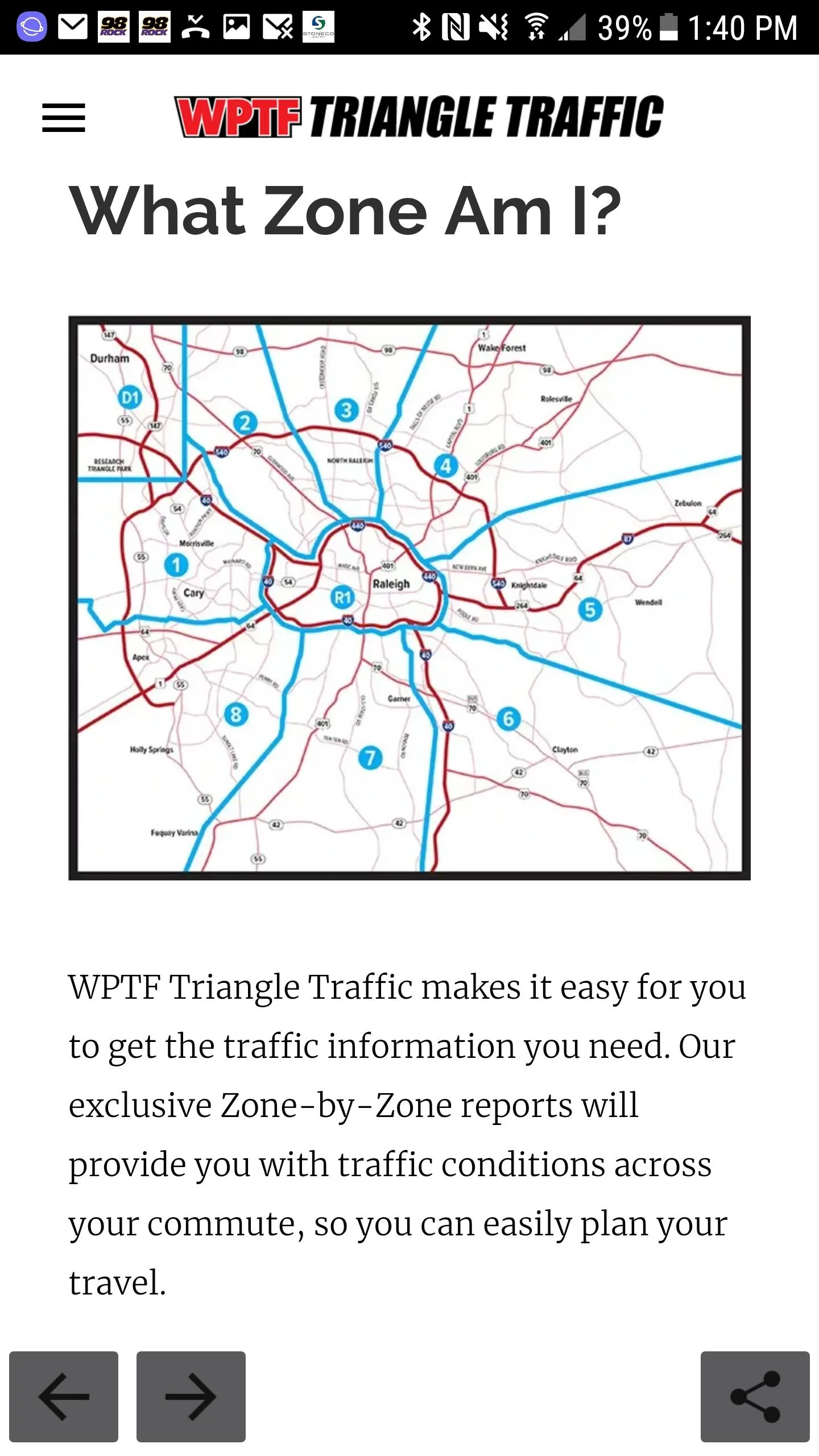 WPTF Triangle Traffic | Indus Appstore | Screenshot