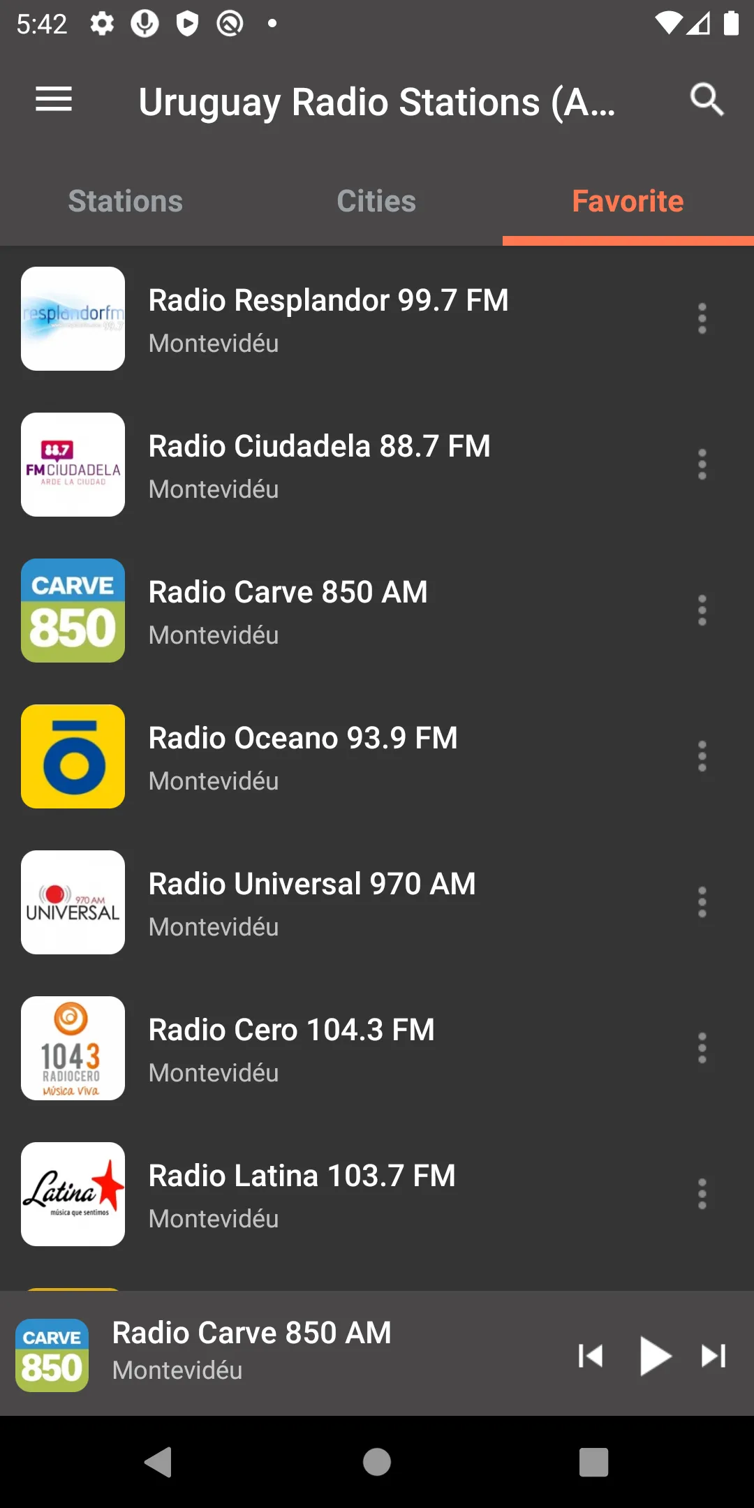 Uruguay Radio Stations (AM/FM) | Indus Appstore | Screenshot