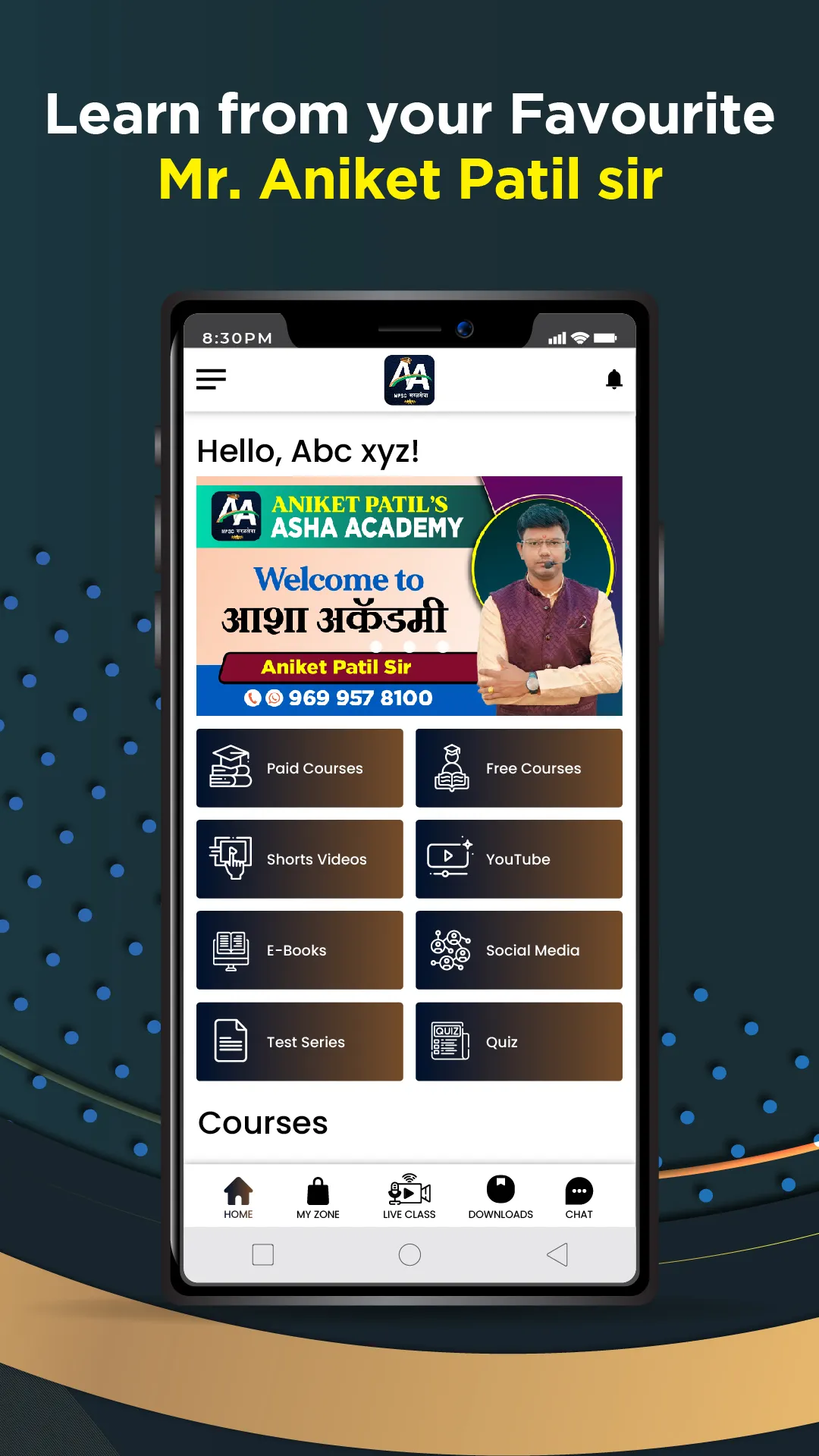 Aniket Patil - Asha Academy | Indus Appstore | Screenshot