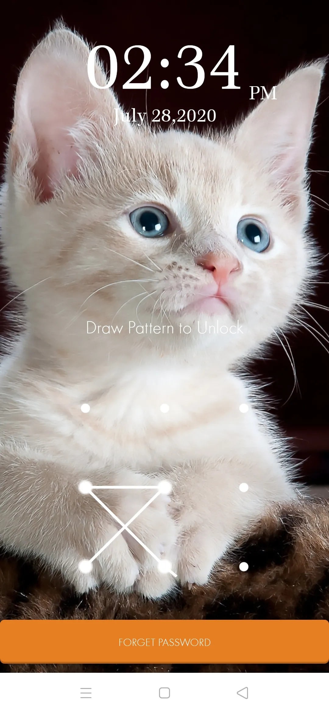 Kitty Cat Pattern Lock Screen | Indus Appstore | Screenshot