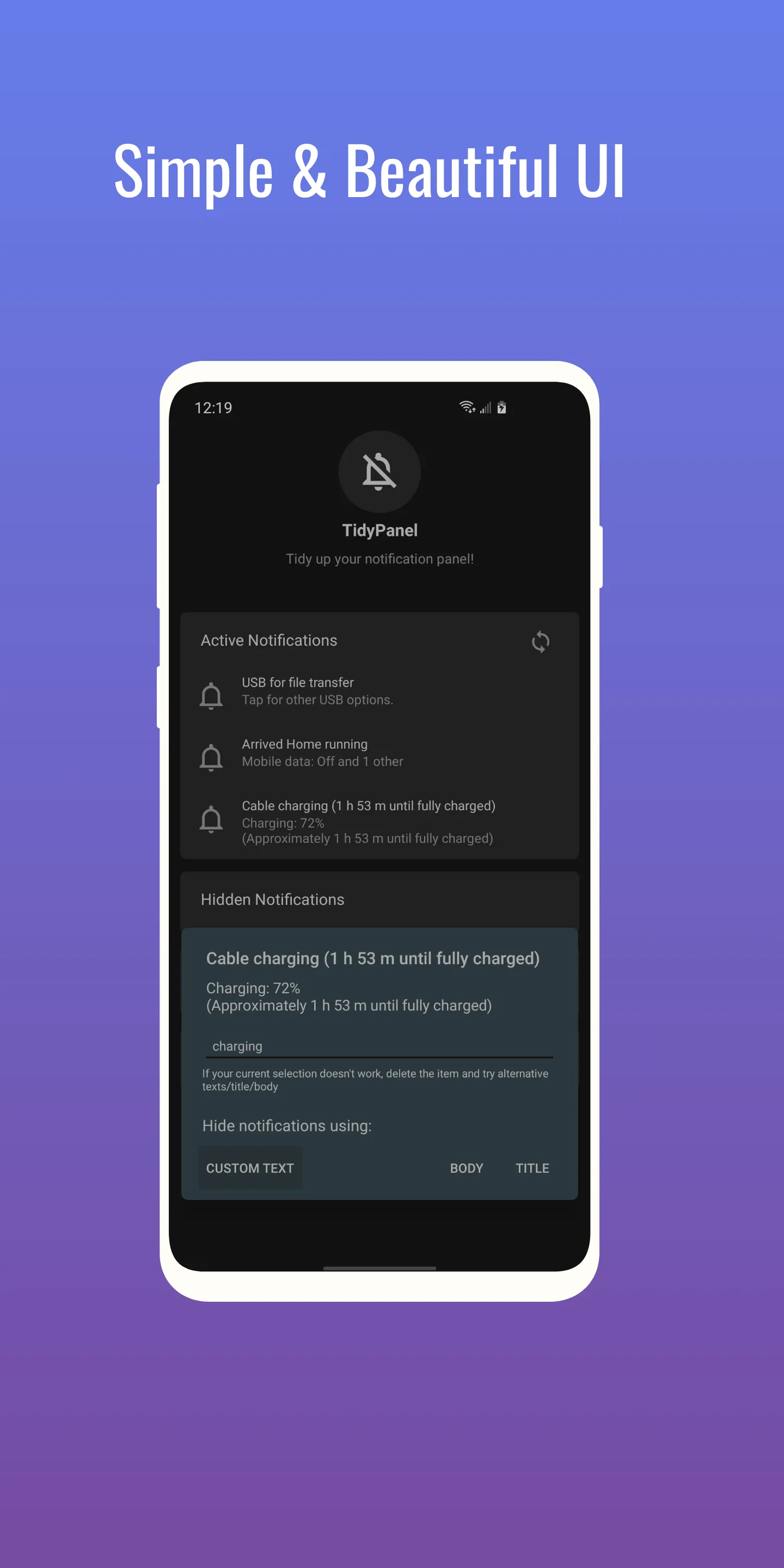 TidyPanel Notification Cleaner | Indus Appstore | Screenshot