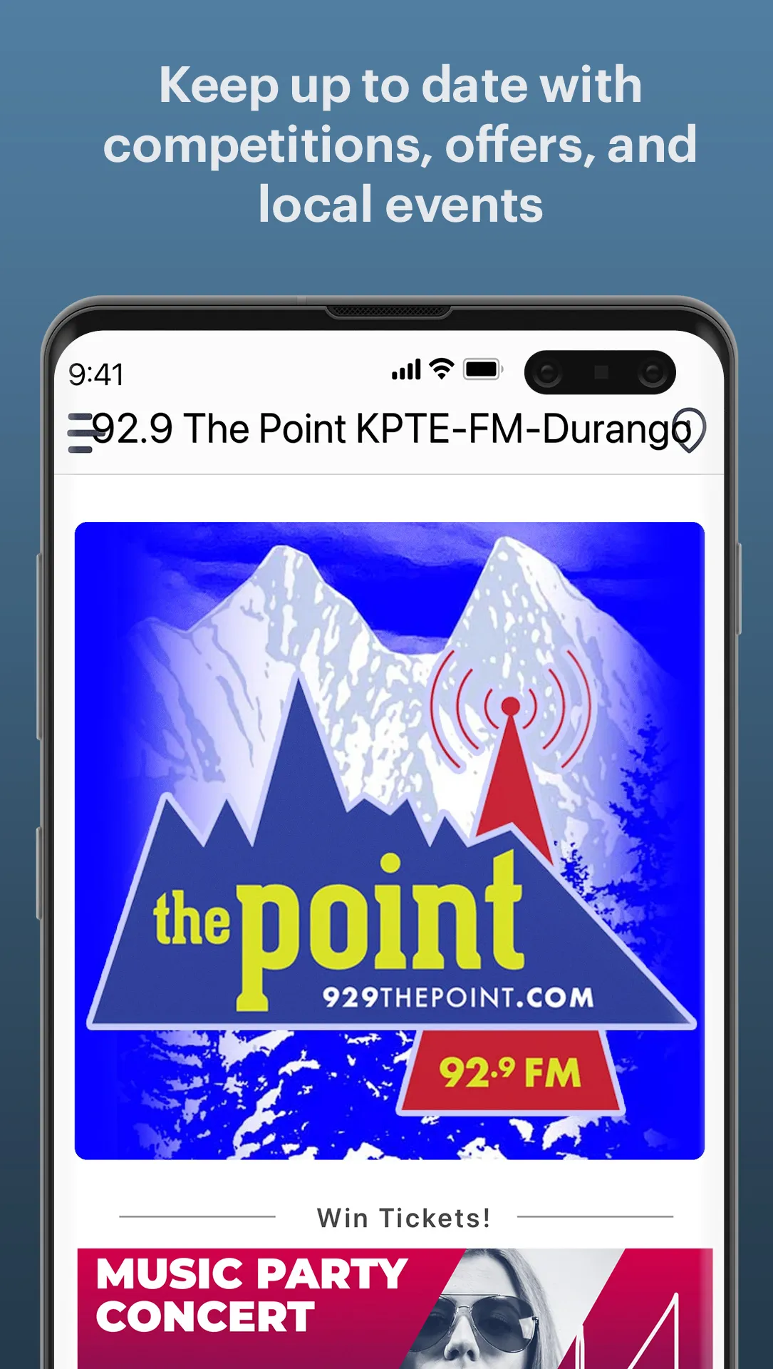 92.9 The Point KPTE-FM-Durango | Indus Appstore | Screenshot