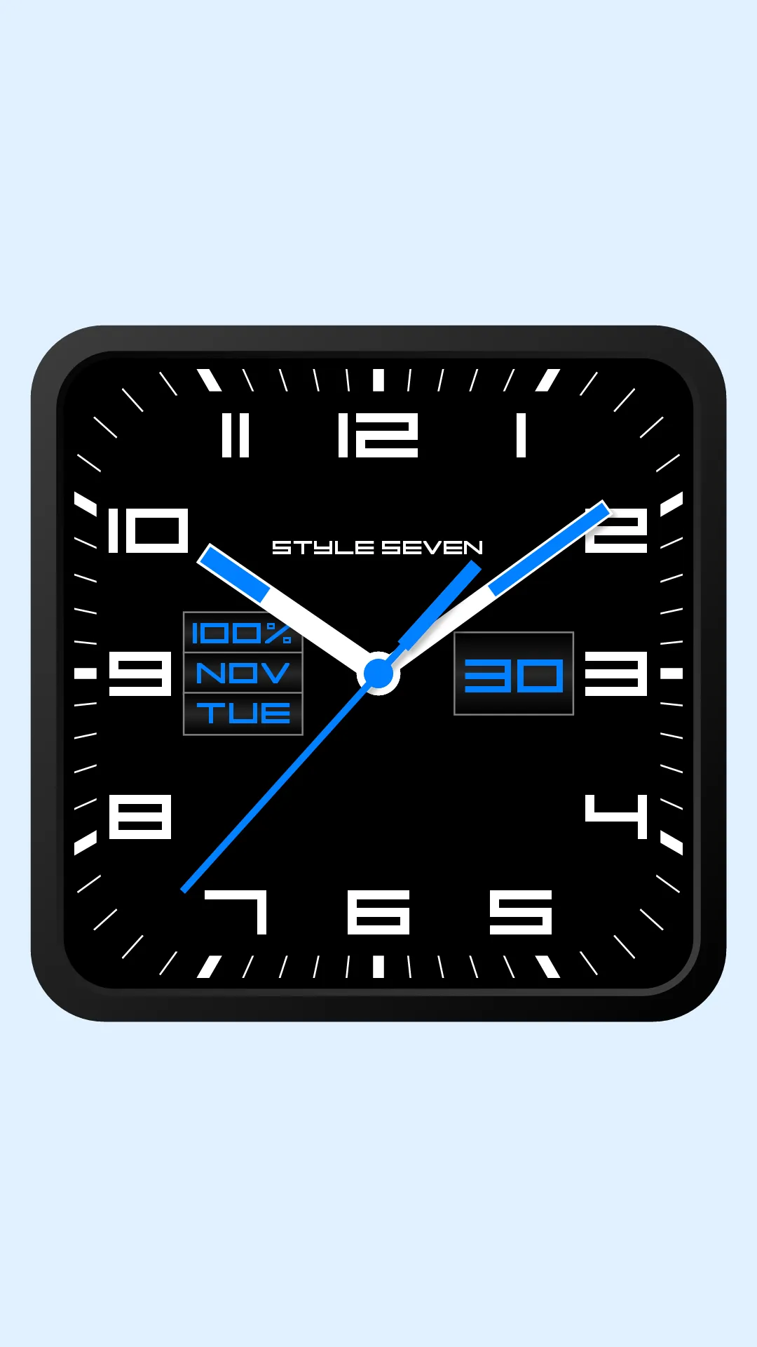 Square Analog Clock-7 | Indus Appstore | Screenshot