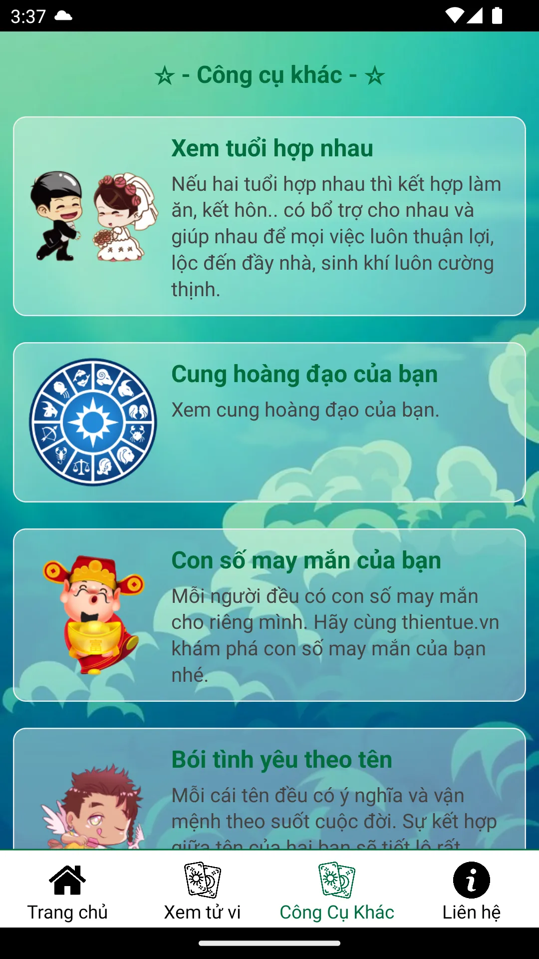 Tử Vi - thientue.vn | Indus Appstore | Screenshot