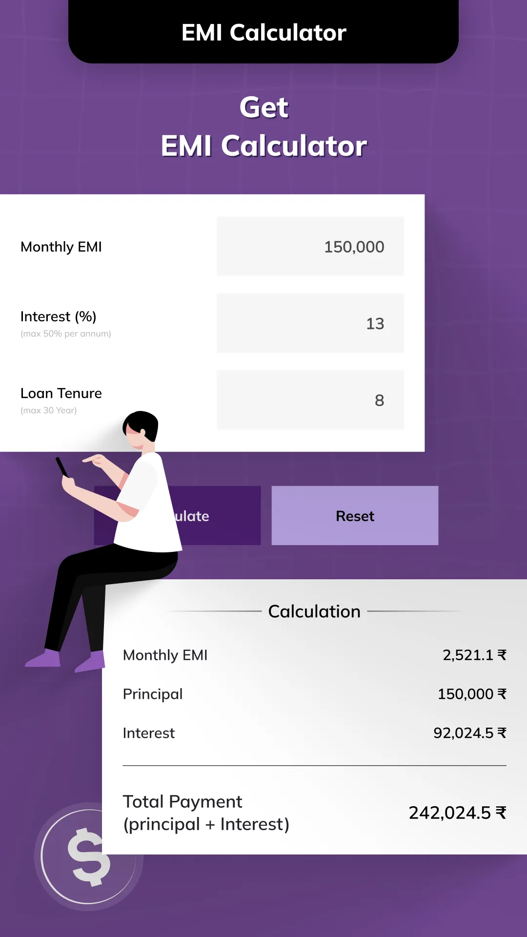 Aadhar Pe EMI Loan Calculator | Indus Appstore | Screenshot