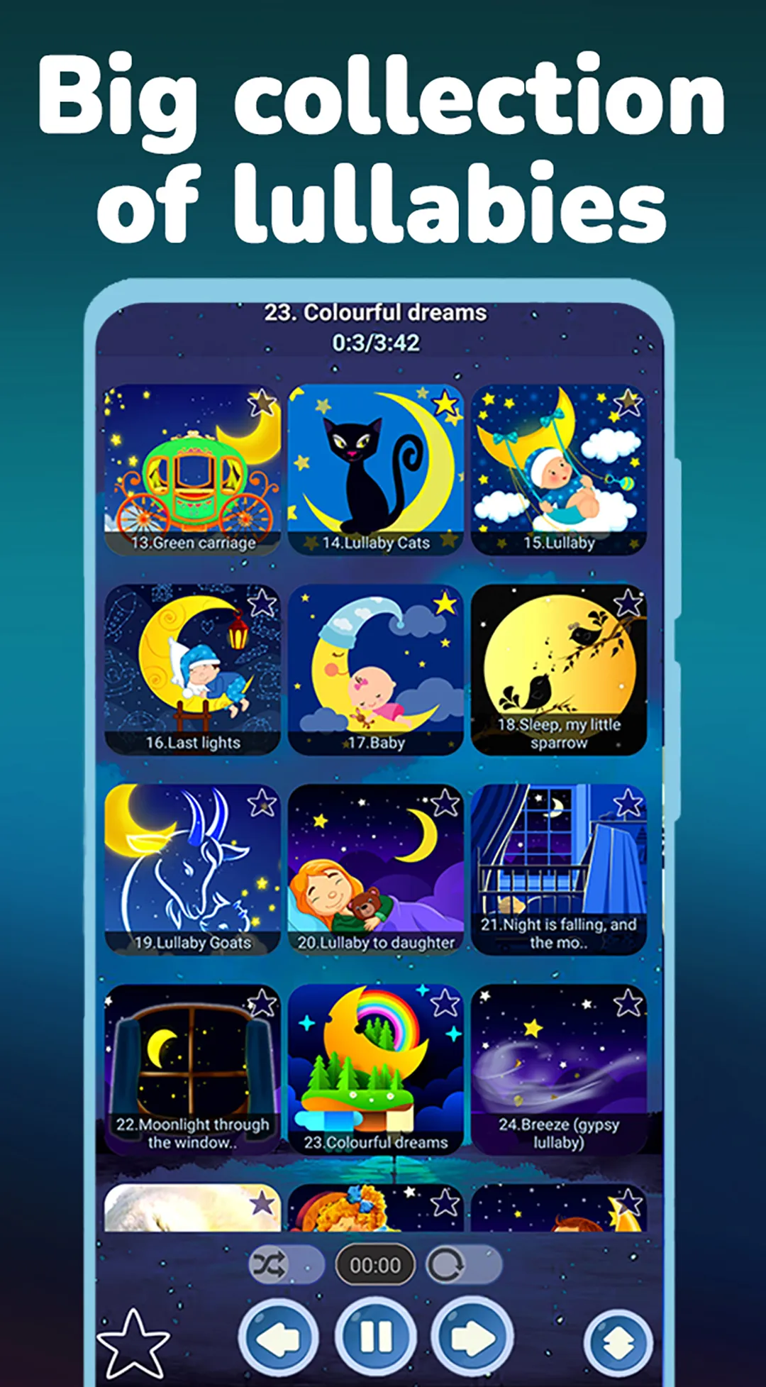 Lullaby songs for sleep music | Indus Appstore | Screenshot