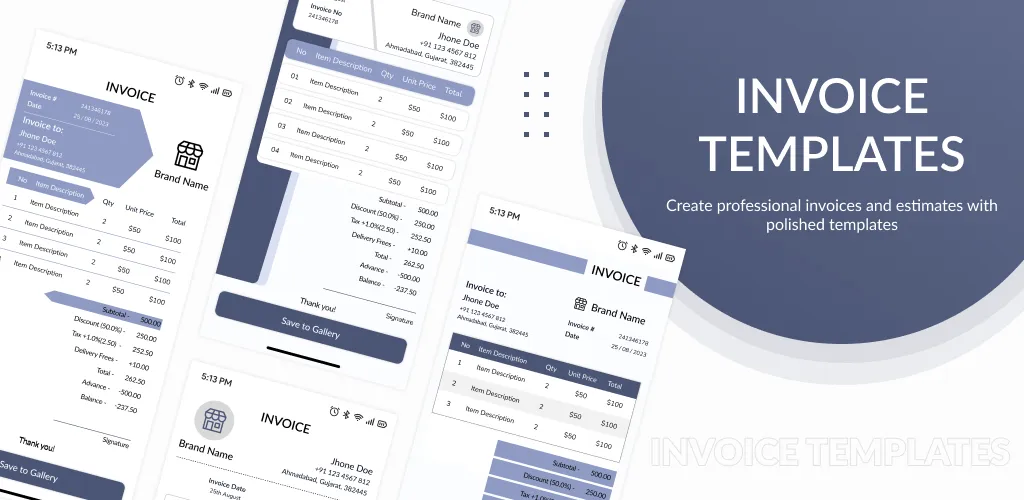 FBI Quik Invoice Maker | Indus Appstore | Screenshot