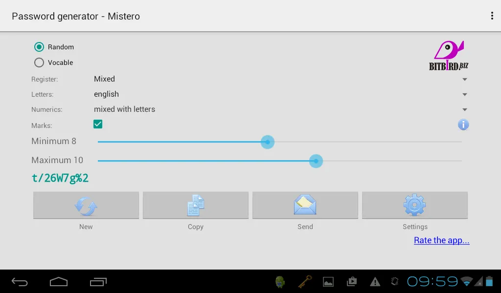 Password generator Mistero | Indus Appstore | Screenshot