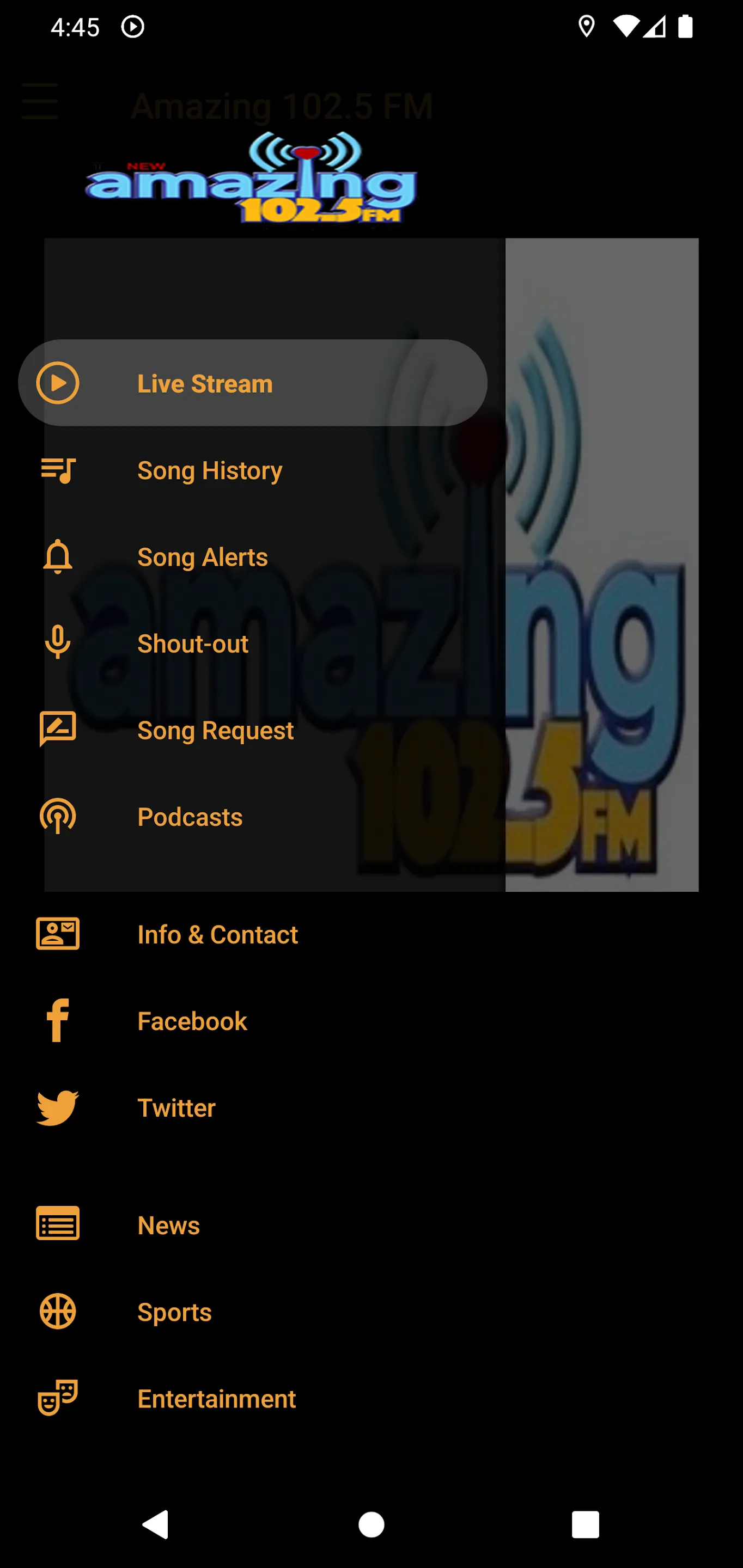 KMAZ- The New Amazing 102.5 Fm | Indus Appstore | Screenshot