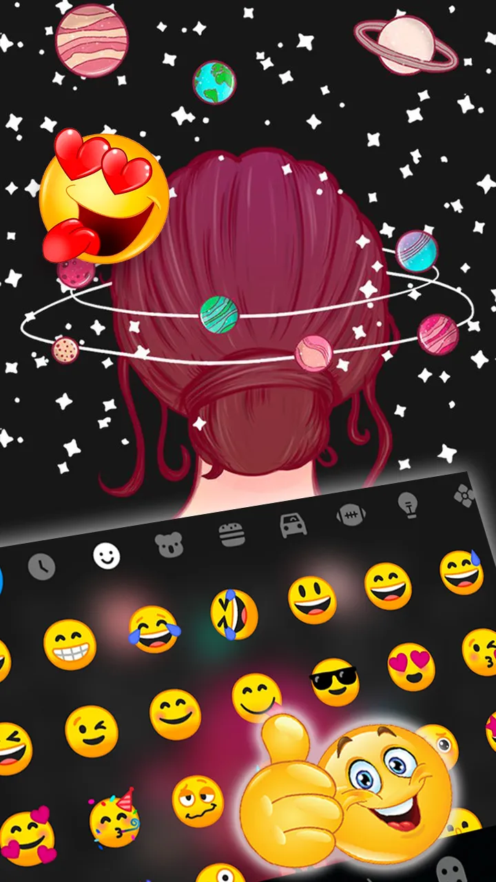 Girl In Universe Keyboard Back | Indus Appstore | Screenshot