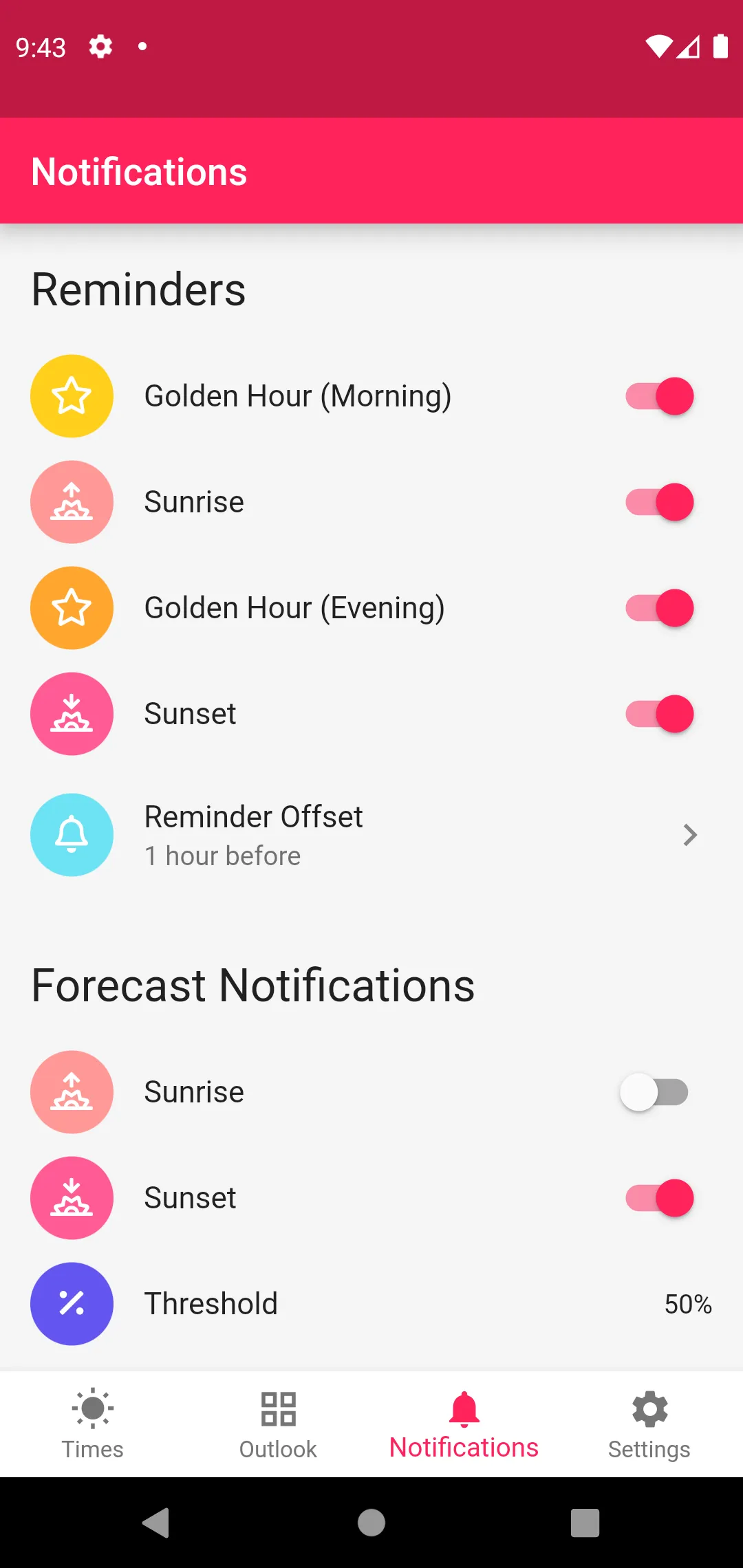 Alpenglow: Sunset Predictions | Indus Appstore | Screenshot