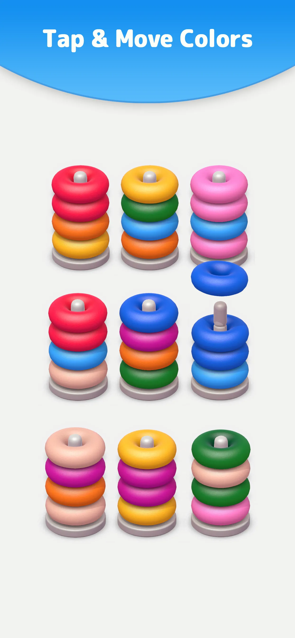 Color Sort 3D — Hoop Stack | Indus Appstore | Screenshot