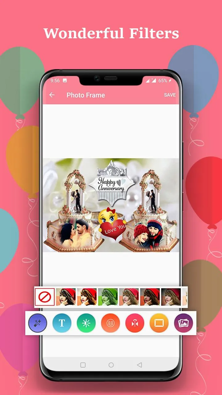 Anniversary Cake Photo Frame | Indus Appstore | Screenshot