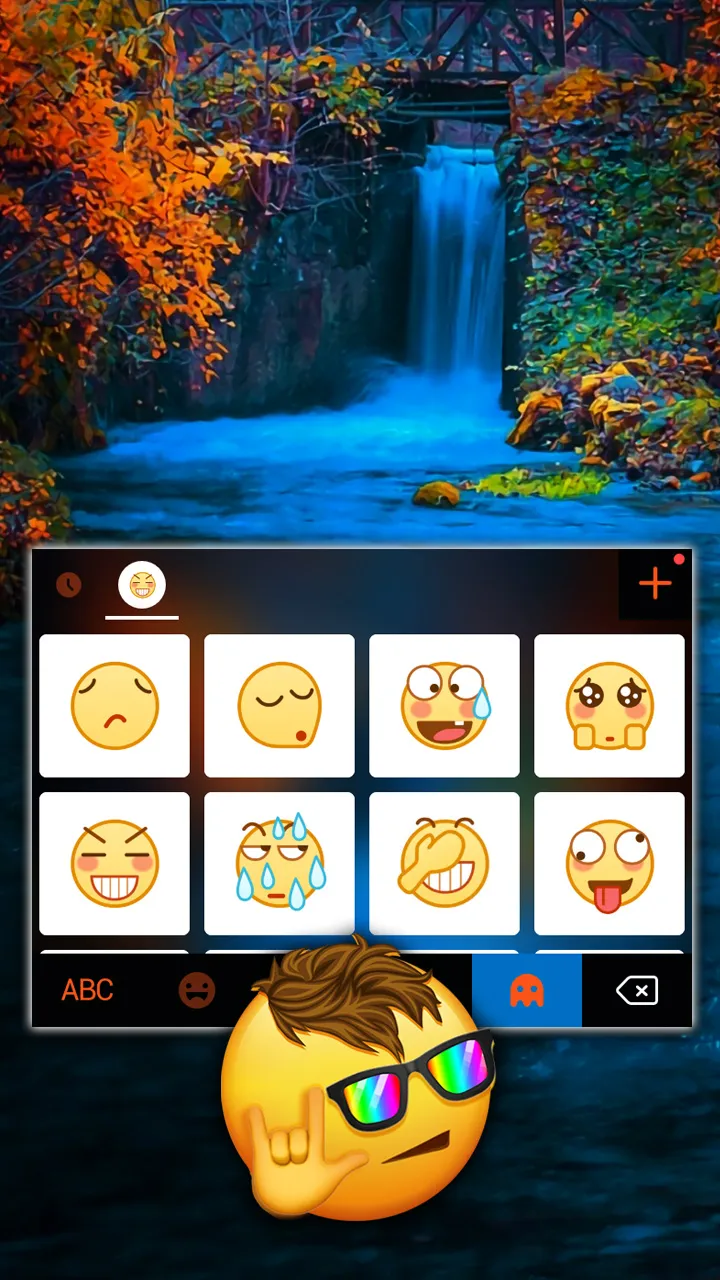 Autumn Waterfall Keyboard Back | Indus Appstore | Screenshot