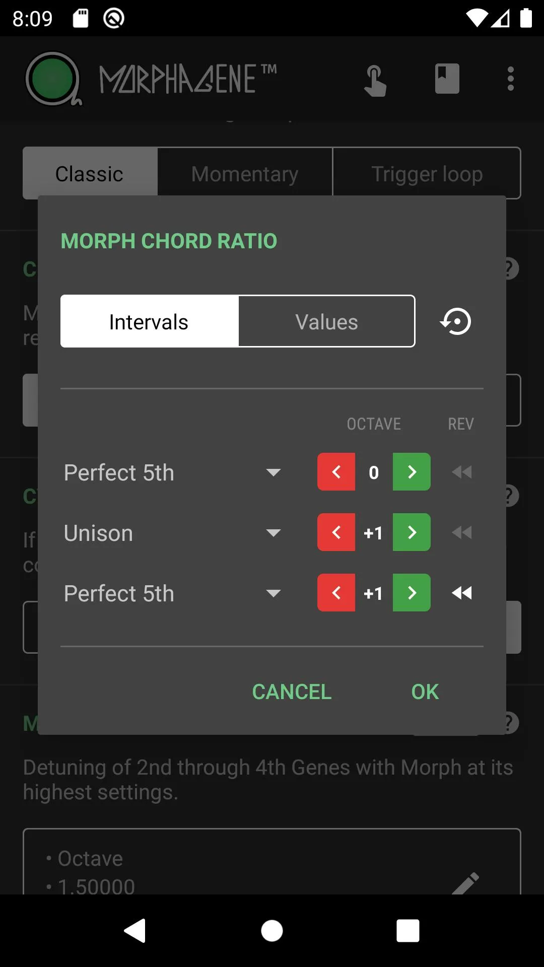 Morphagene options | Indus Appstore | Screenshot