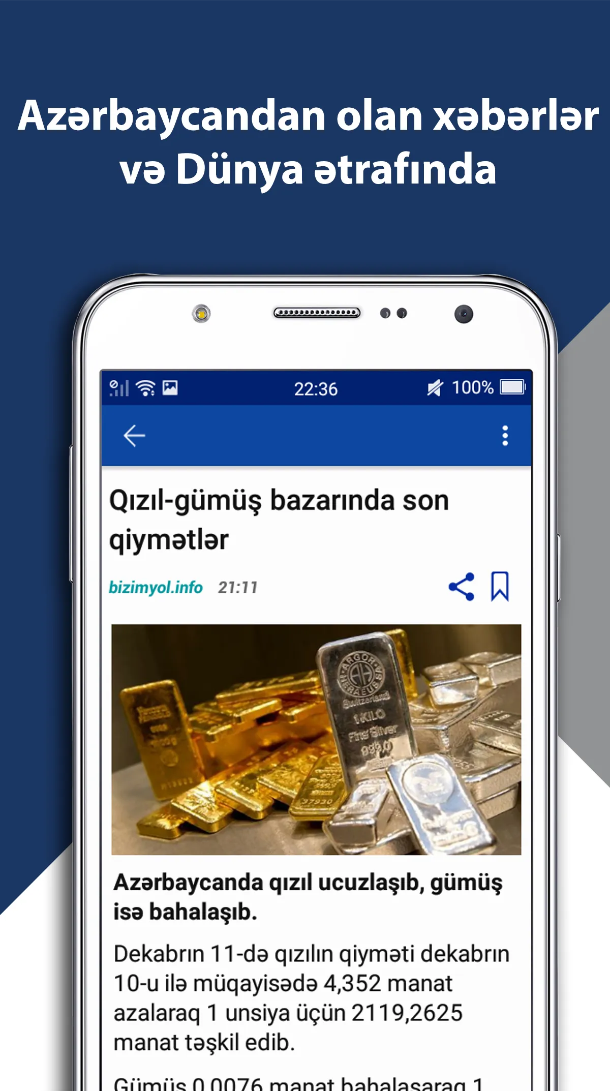 Azərbaycan 24/7-Son Xəbər | Indus Appstore | Screenshot