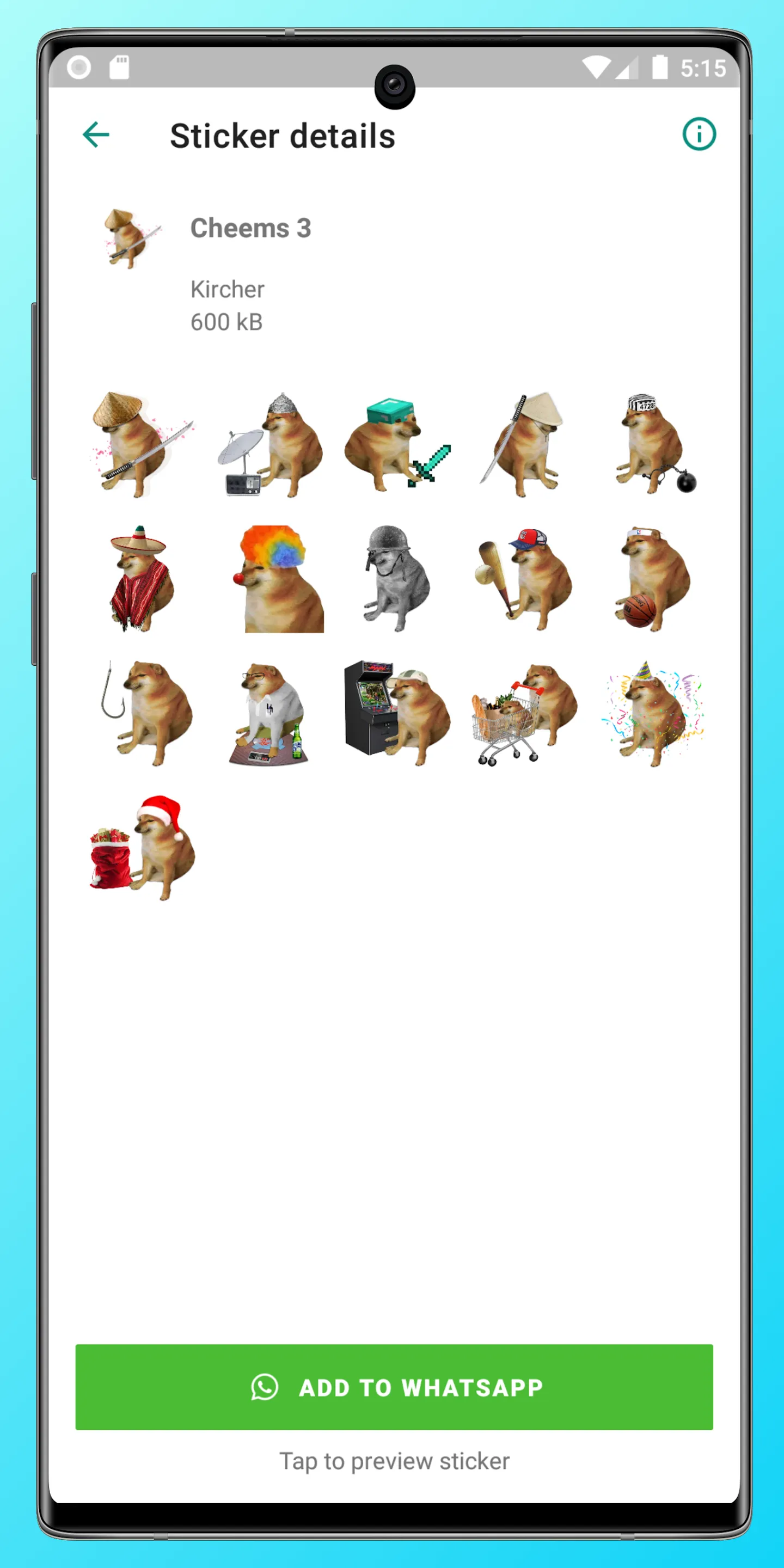 Cheems Stickers for WA | Indus Appstore | Screenshot