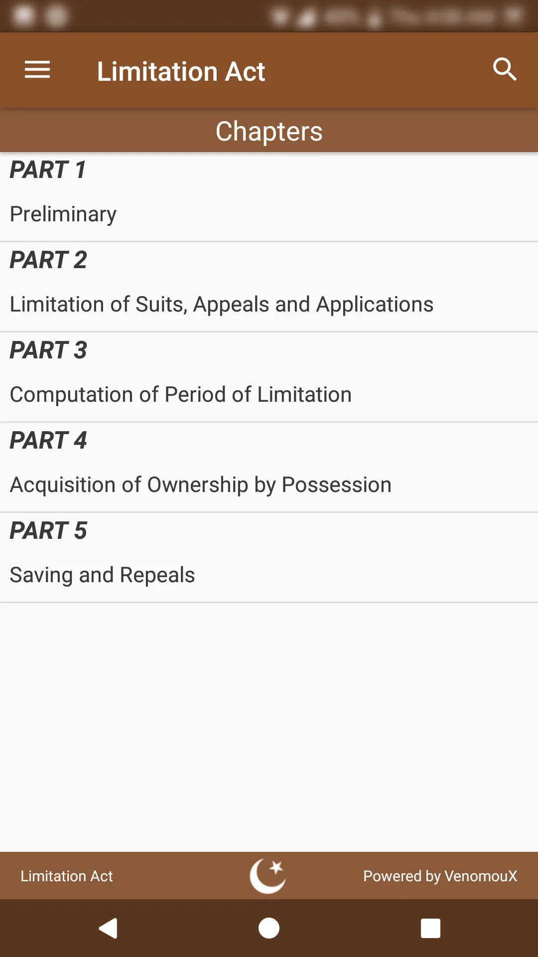 Limitation Act 1908 | Indus Appstore | Screenshot