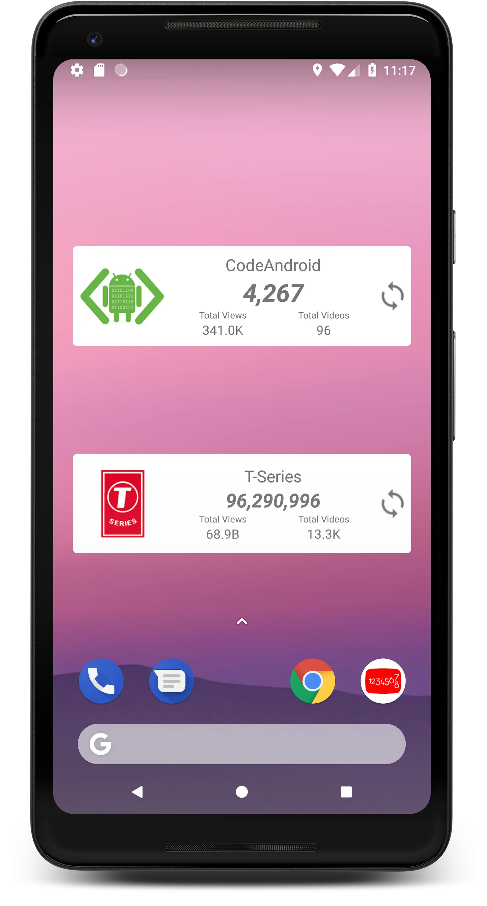 YTCount Widget | Indus Appstore | Screenshot