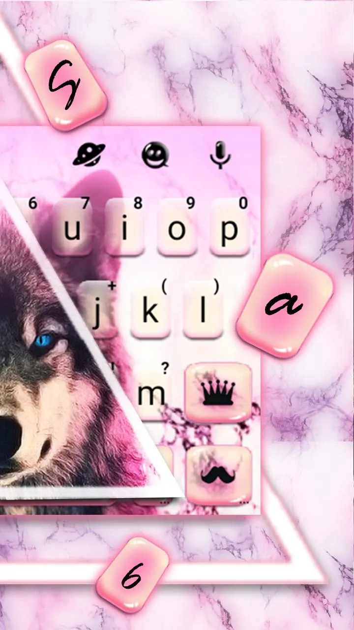 Wolf Hipster Triangle Keyboard | Indus Appstore | Screenshot