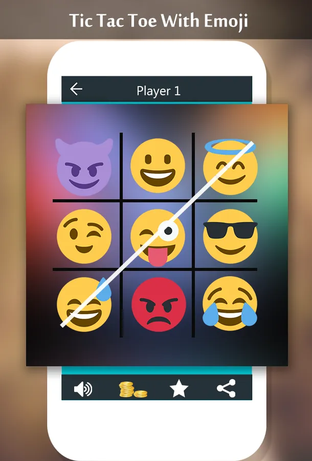 Tic Tac Toe With Emoji | Indus Appstore | Screenshot