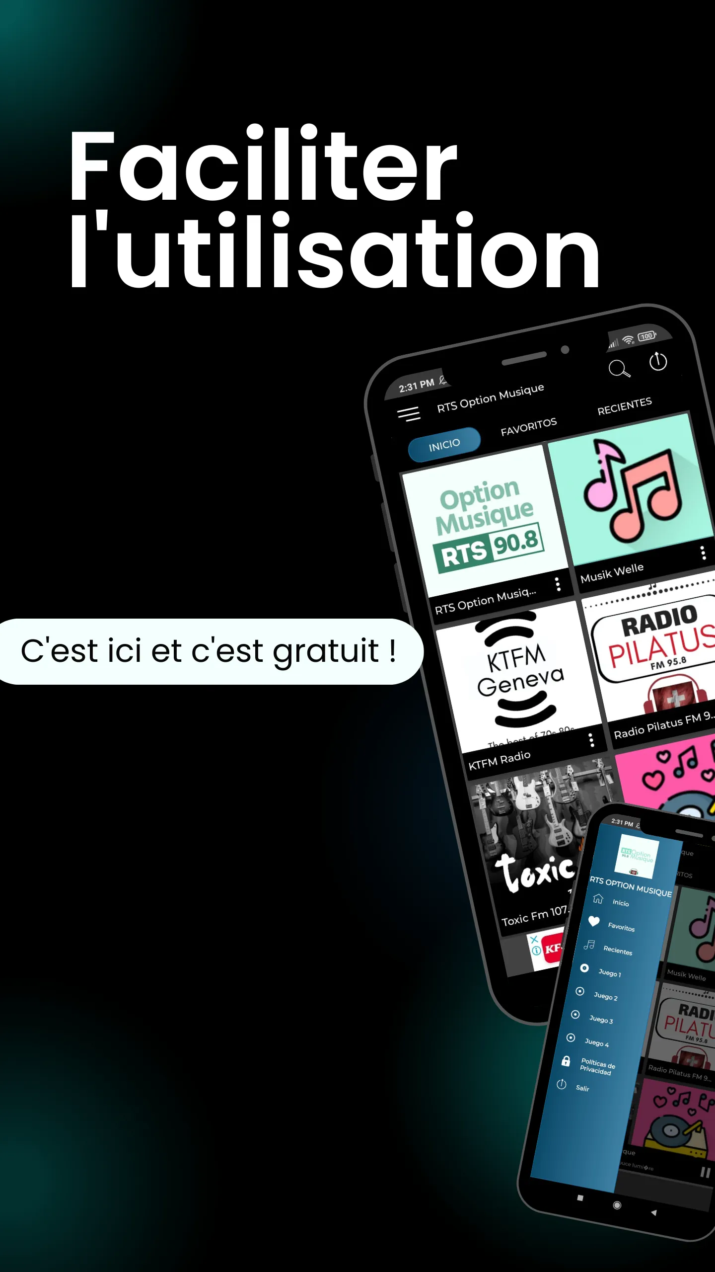 RTS Option Musique  Radio | Indus Appstore | Screenshot