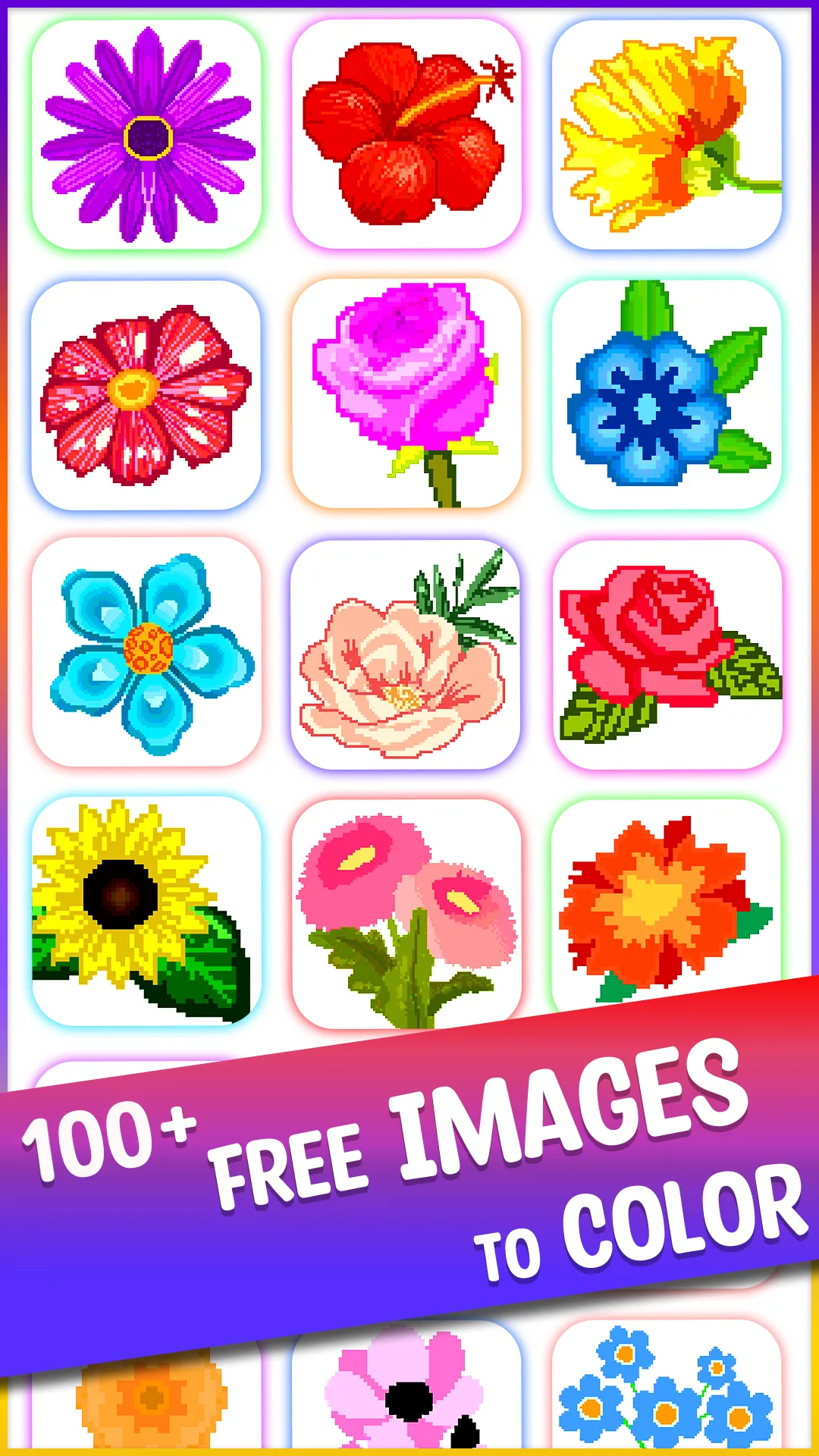 Flowers Pixel Art Coloring | Indus Appstore | Screenshot