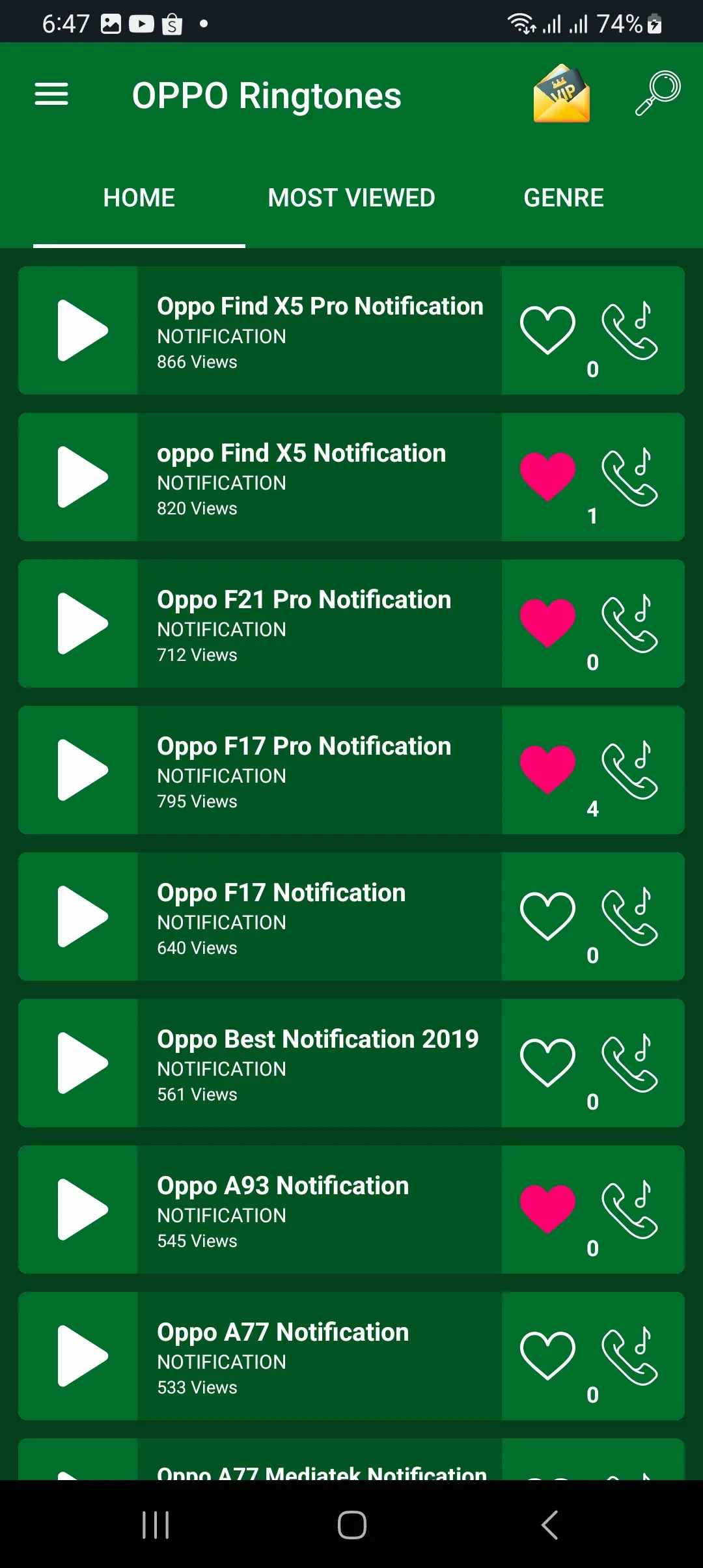 All OPPO Mobile Ringtones | Indus Appstore | Screenshot