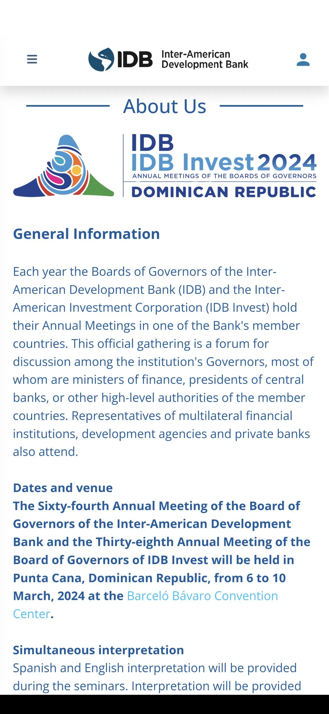 IDB/IDB Invest Annual Meetings | Indus Appstore | Screenshot