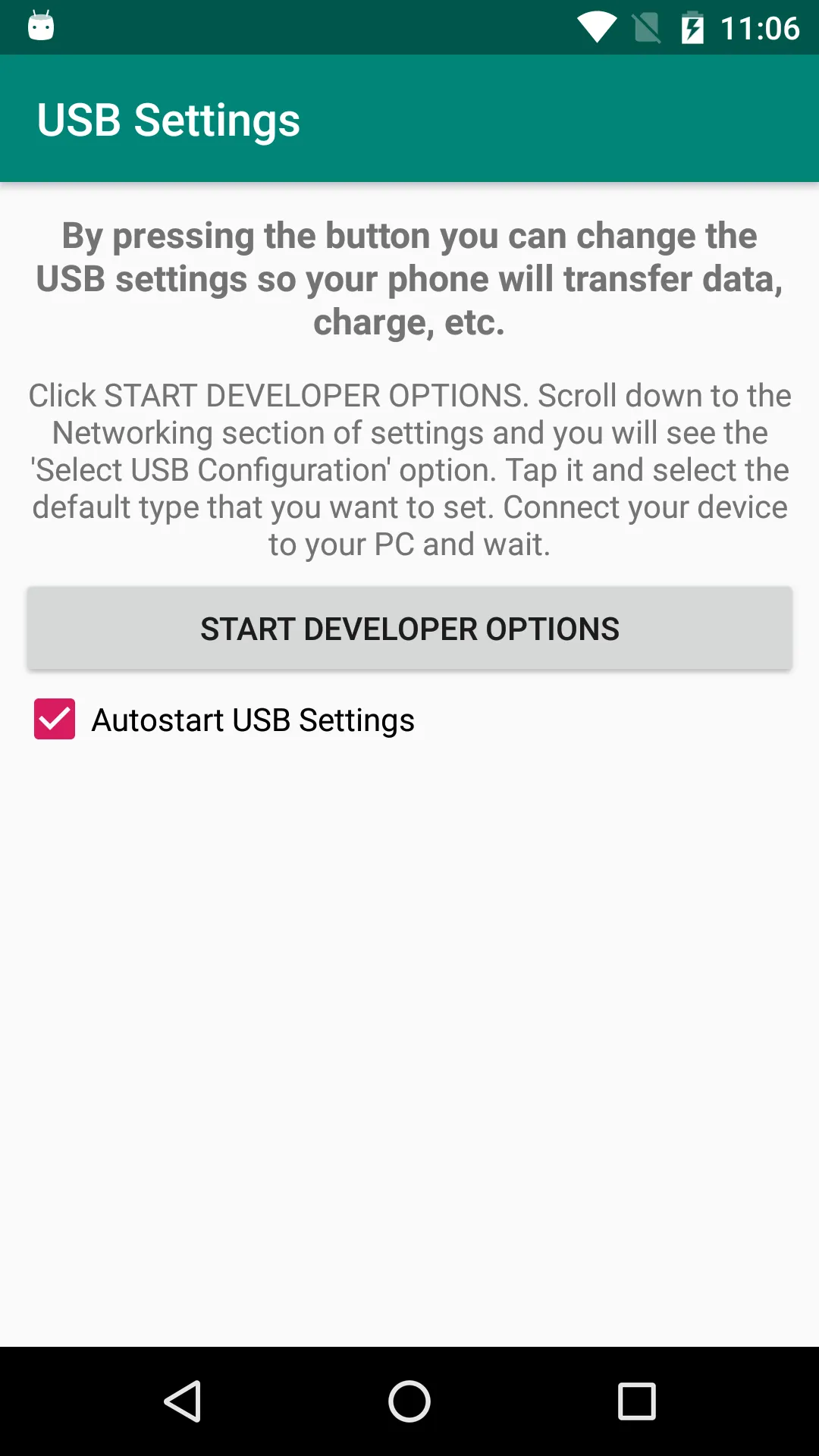 USB Settings | Indus Appstore | Screenshot