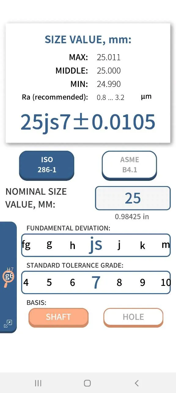 Tolerance and fits ISO | Indus Appstore | Screenshot