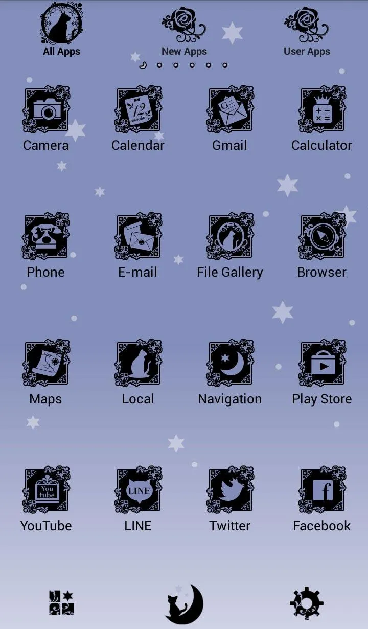 Gothic-Starry Sky, Black Cat- | Indus Appstore | Screenshot