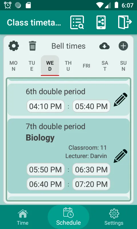 Class Timetable - School, Univ | Indus Appstore | Screenshot