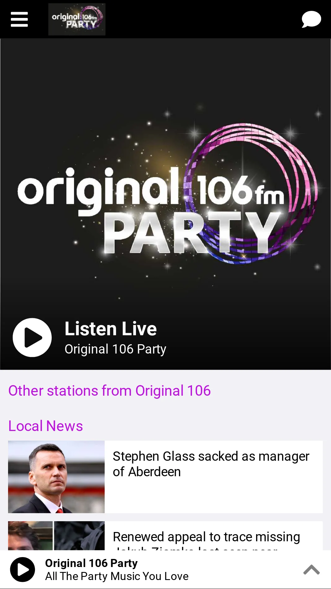 Original 106 FM | Indus Appstore | Screenshot