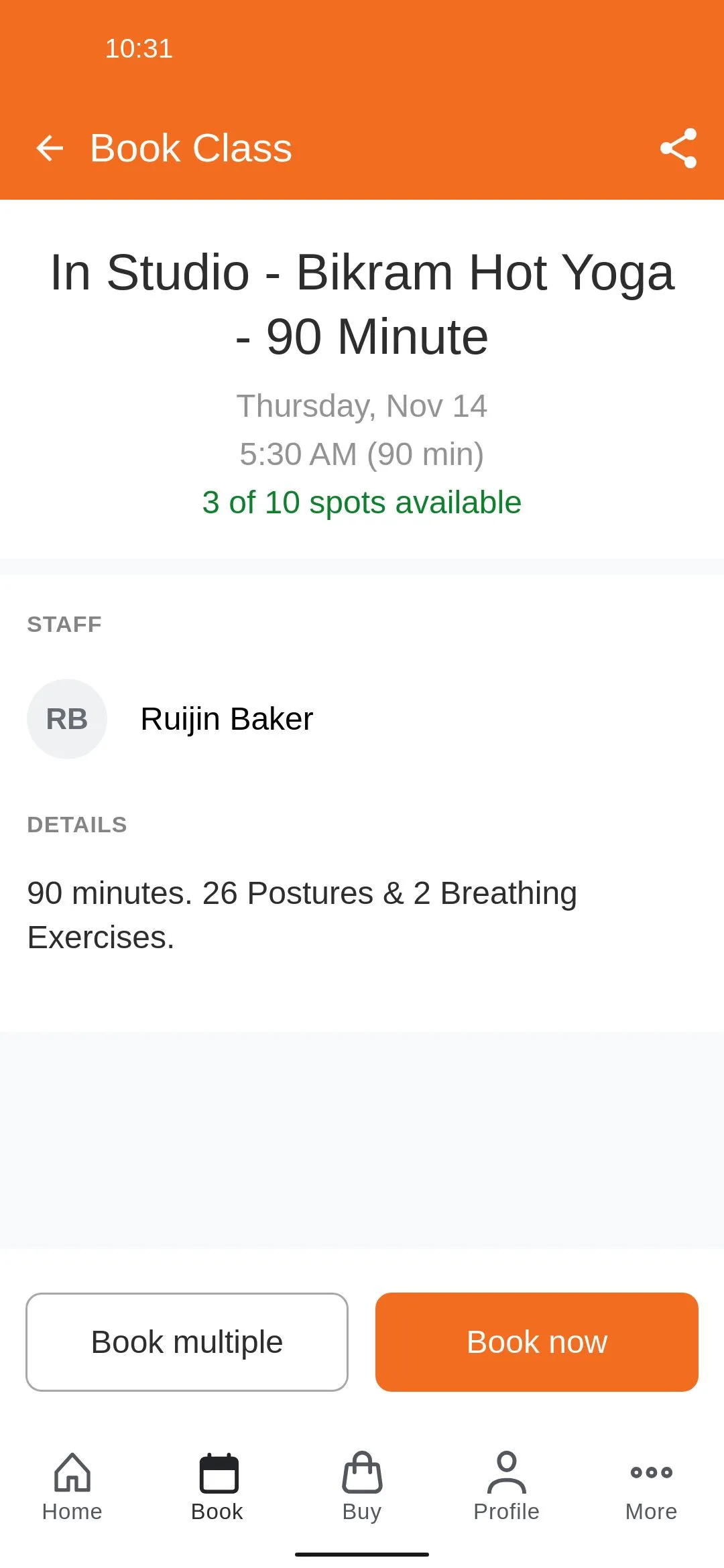 Bikram Hot Yoga Houston | Indus Appstore | Screenshot