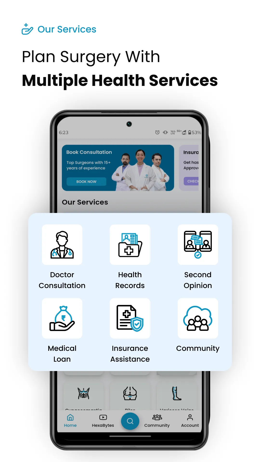 HexaHealth: Surgery Simplified | Indus Appstore | Screenshot