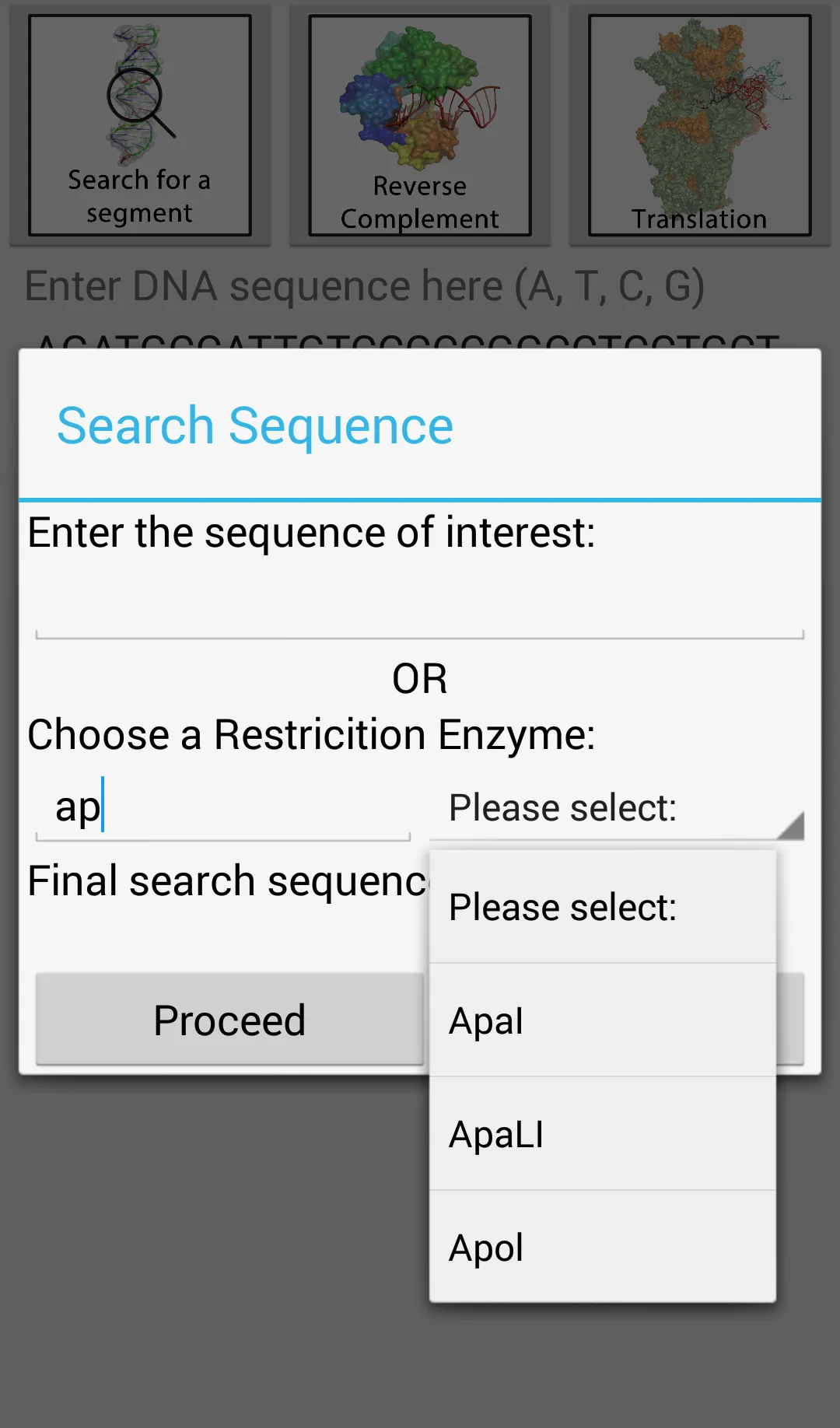 DNA2App - Sequence analyzer | Indus Appstore | Screenshot