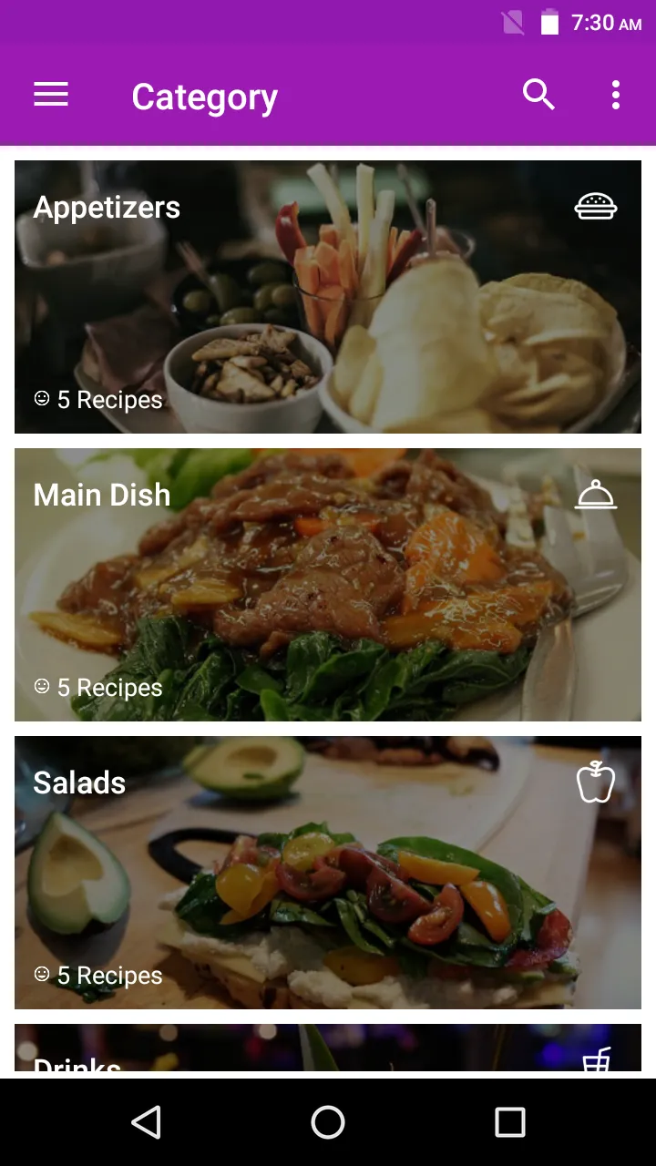 The Recipe - Material UI Templ | Indus Appstore | Screenshot