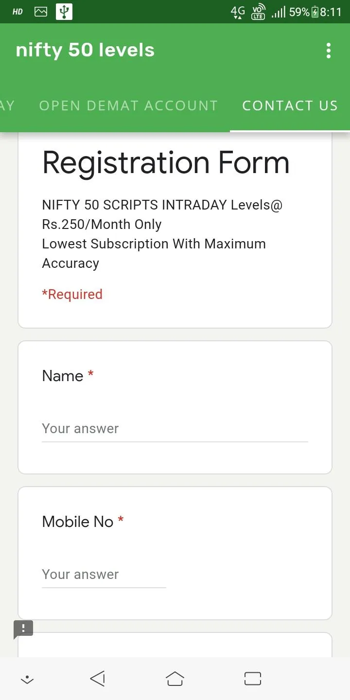 nifty 50 levels | Indus Appstore | Screenshot