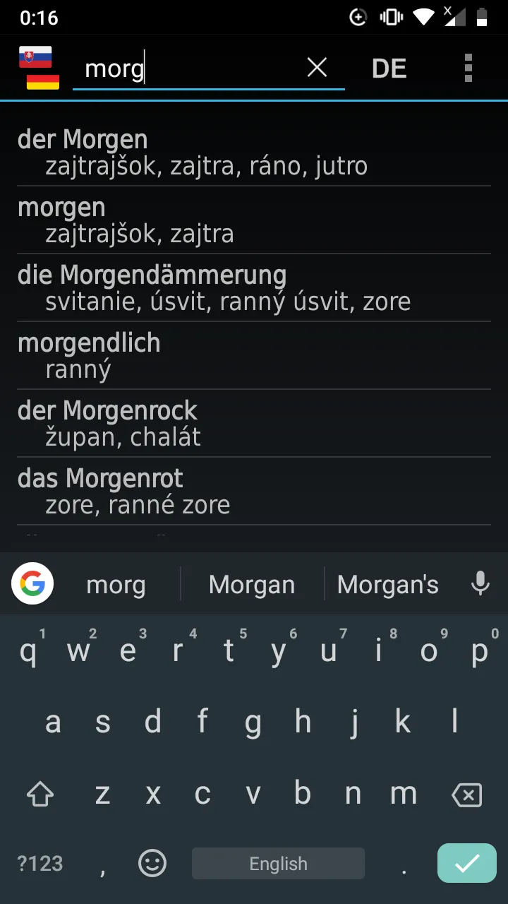 Slovak - German offline dict. | Indus Appstore | Screenshot